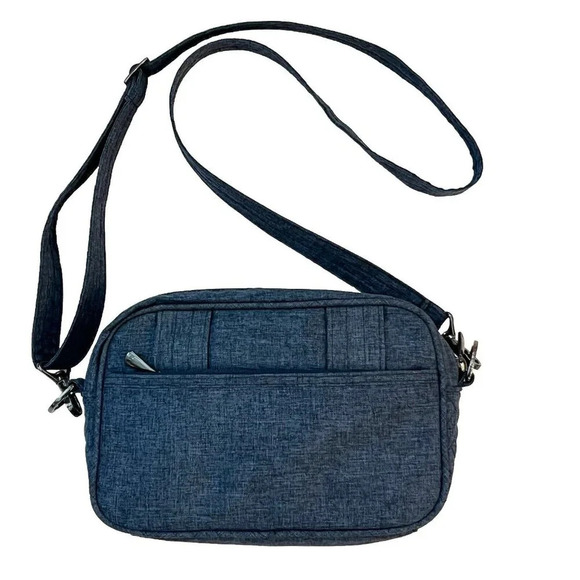 Lug Carousel Convertible Crossbody Bag Purse Herringbone Basket Weave Blue - Picture 2 of 14